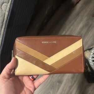 Union Code Brown and Tan Wallet
